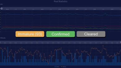 immature, confirmed and cleared blocks