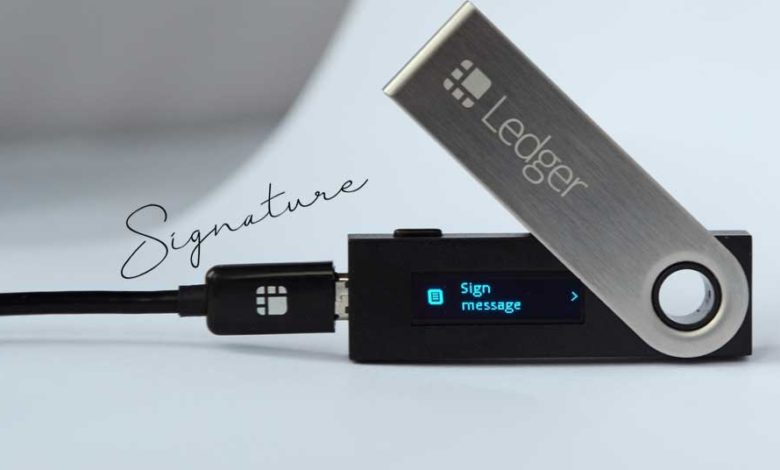 ledger sign message
