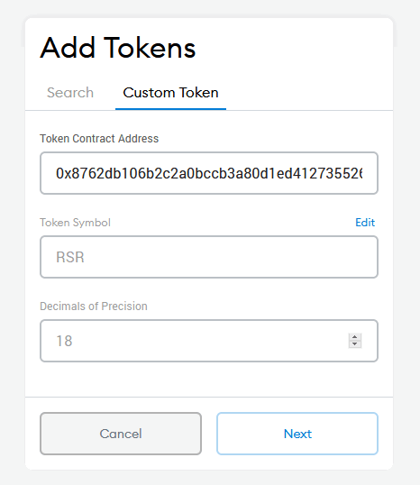 custom erc20 token