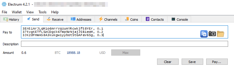 send multiple outputs