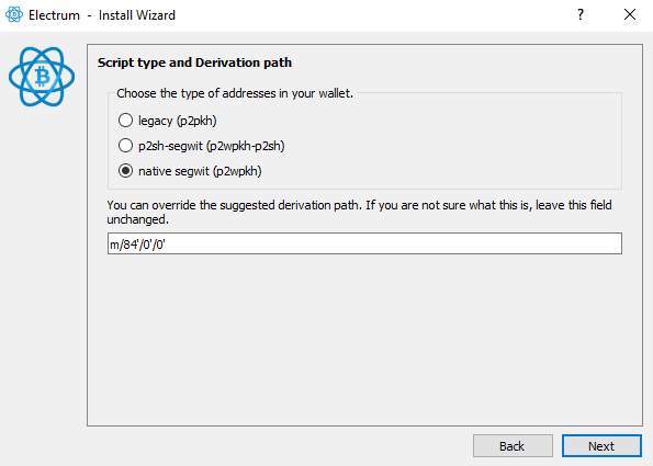 electrum derivation path