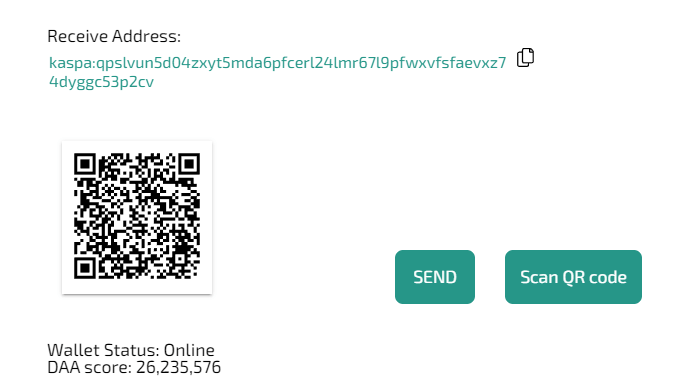 kaspa wallet address