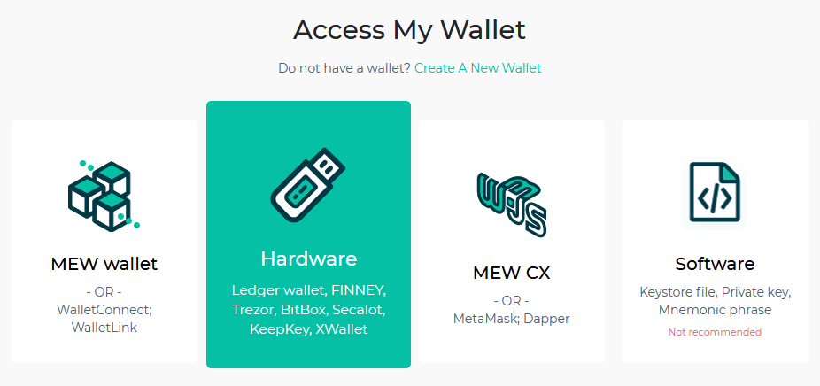 mew ledger access