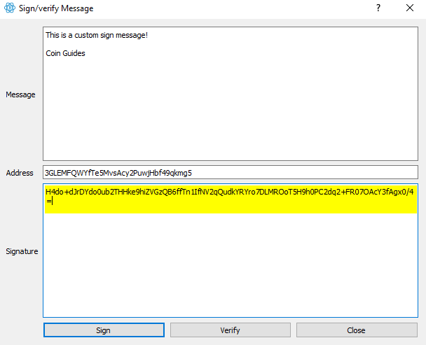 bitcoin signature ledger