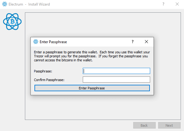 trezor electrum passphrase