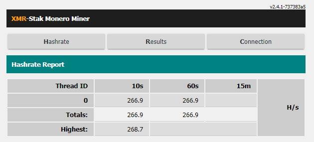 html hashrate reports
