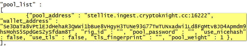 XTL mining configuration file